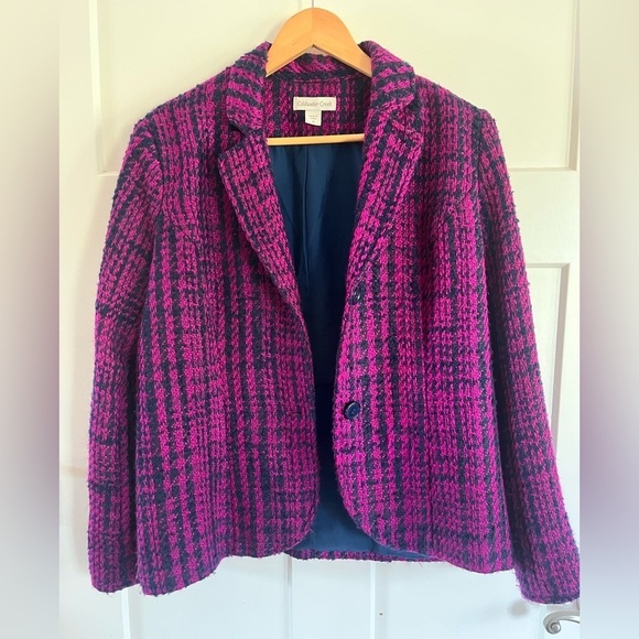 Coldwater Creek Jackets & Blazers - Women’s Pink and Black Tweed Jacket coldwater creek size 10